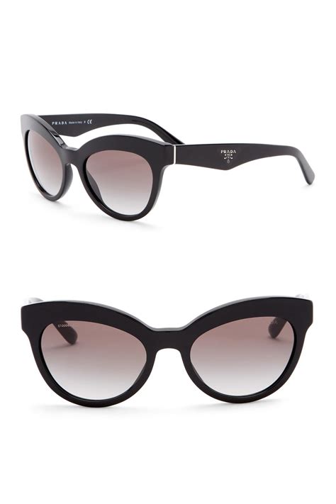 prada 53mm round cat eye sunglasses|prada round cat eye sunglasses.